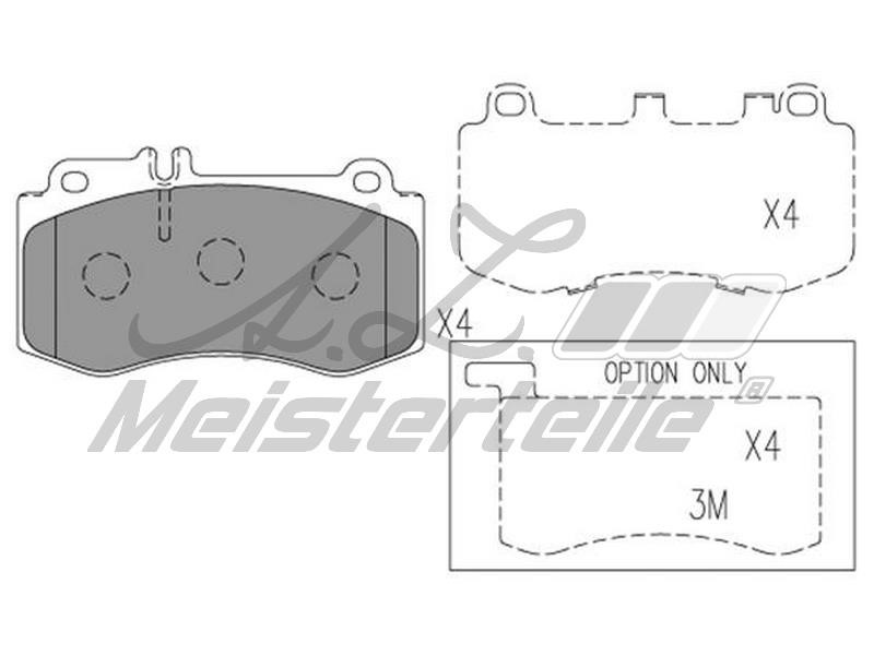 A.Z. Meisterteile AZMT-44-022-1728 Brake Pad Set, disc brake AZMT440221728