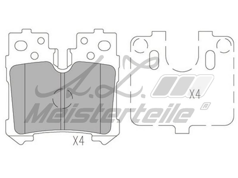 A.Z. Meisterteile AZMT-44-022-1792 Brake Pad Set, disc brake AZMT440221792