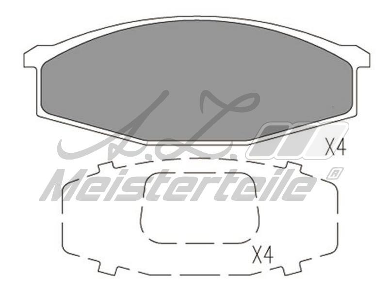 A.Z. Meisterteile AZMT-44-022-1591 Brake Pad Set, disc brake AZMT440221591