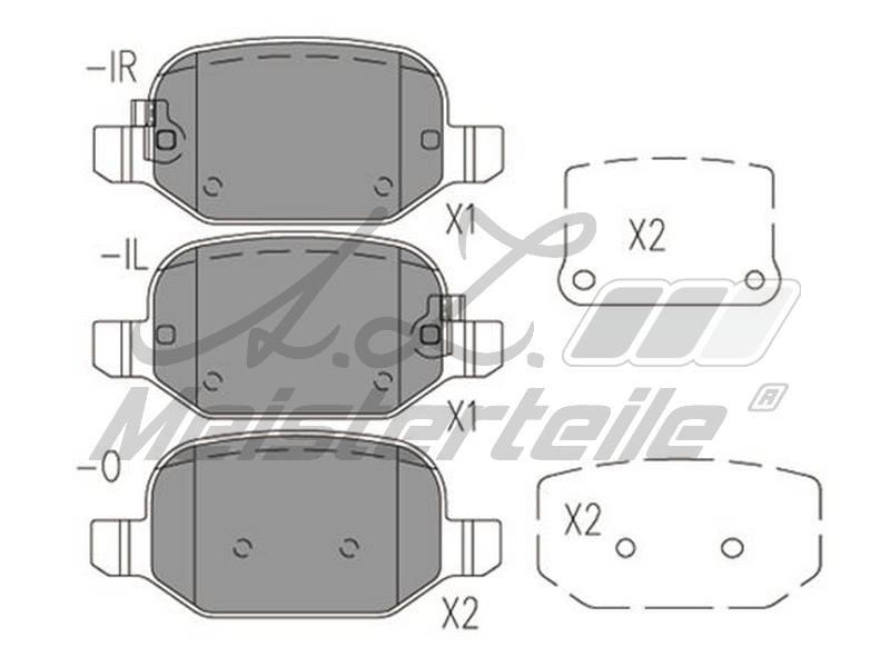 A.Z. Meisterteile AZMT-44-022-1787 Brake Pad Set, disc brake AZMT440221787