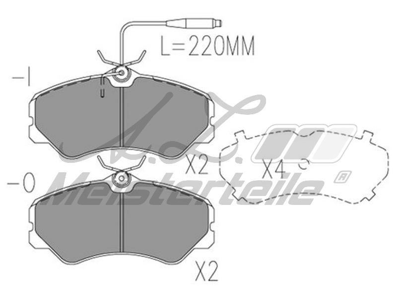 A.Z. Meisterteile AZMT-44-022-1689 Brake Pad Set, disc brake AZMT440221689