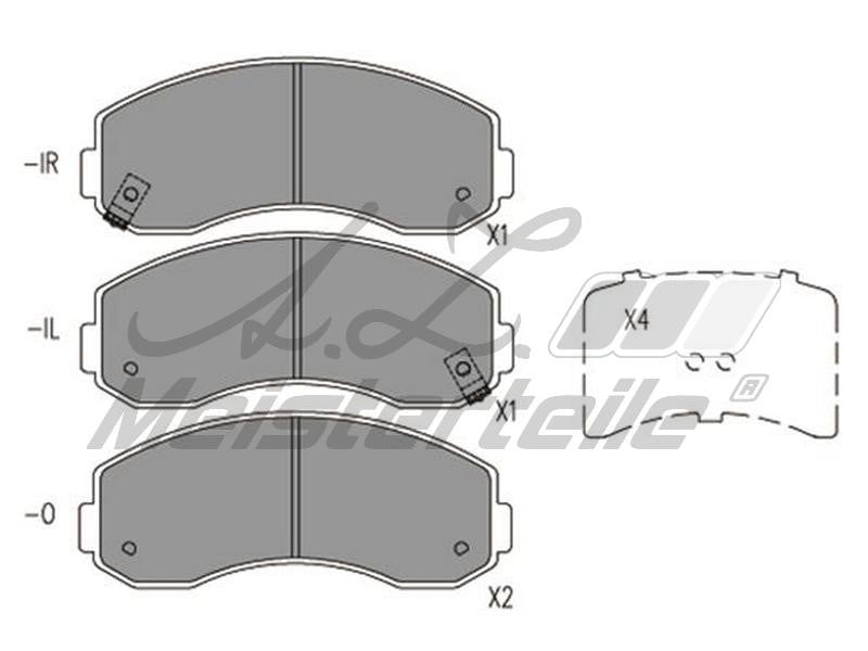 A.Z. Meisterteile AZMT-44-022-1518 Brake Pad Set, disc brake AZMT440221518