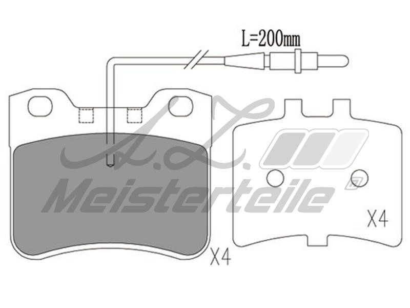 A.Z. Meisterteile AZMT-44-022-2122 Brake Pad Set, disc brake AZMT440222122