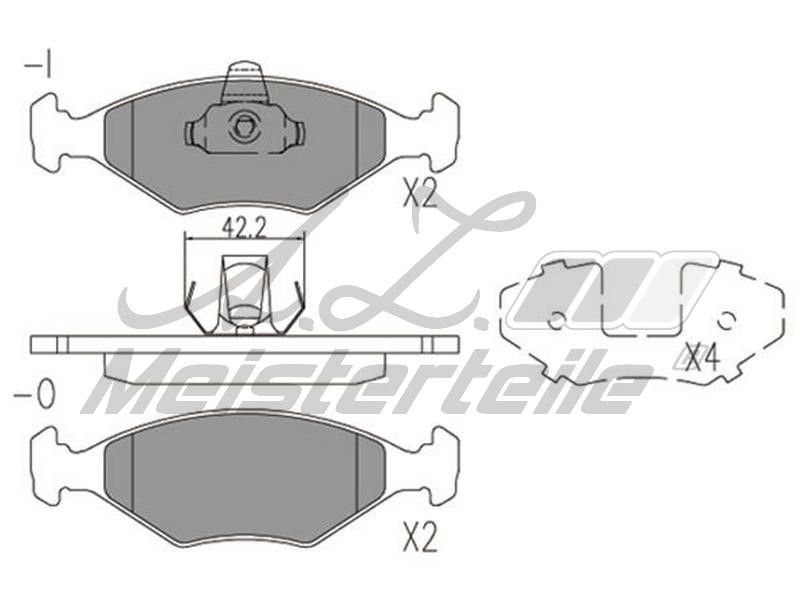 A.Z. Meisterteile AZMT-44-022-1883 Brake Pad Set, disc brake AZMT440221883