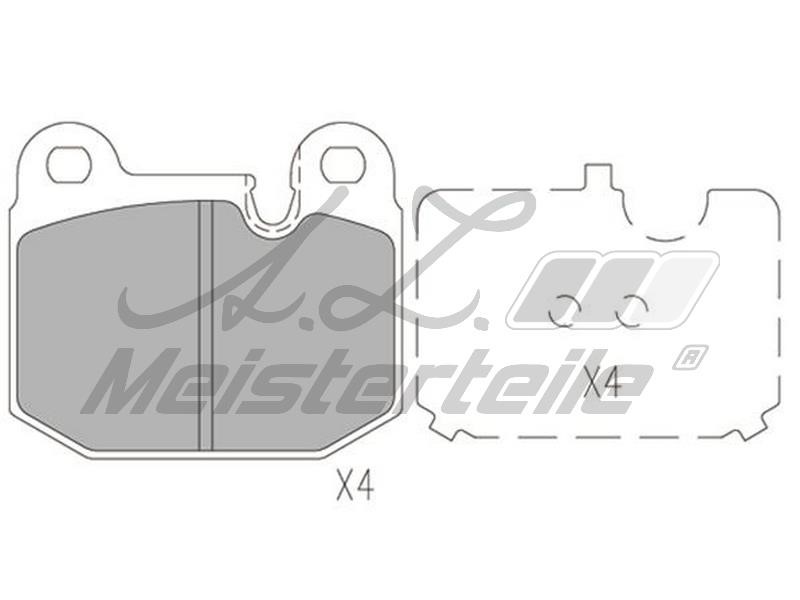 A.Z. Meisterteile AZMT-44-022-1705 Brake Pad Set, disc brake AZMT440221705