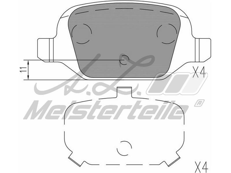 A.Z. Meisterteile AZMT-44-022-2167 Brake Pad Set, disc brake AZMT440222167