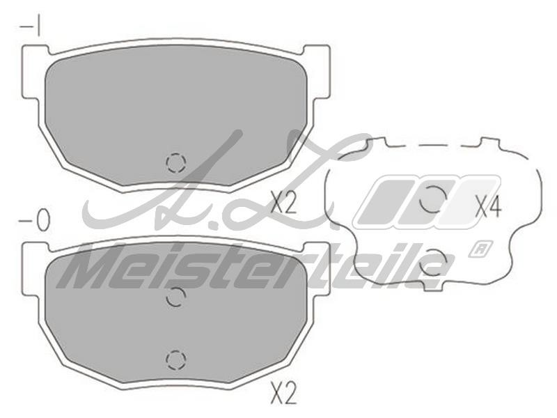 A.Z. Meisterteile AZMT-44-022-2253 Brake Pad Set, disc brake AZMT440222253