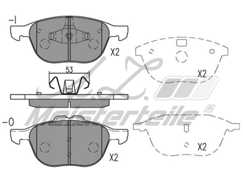 Brake Pad Set, disc brake A.Z. Meisterteile AZMT-44-022-2067