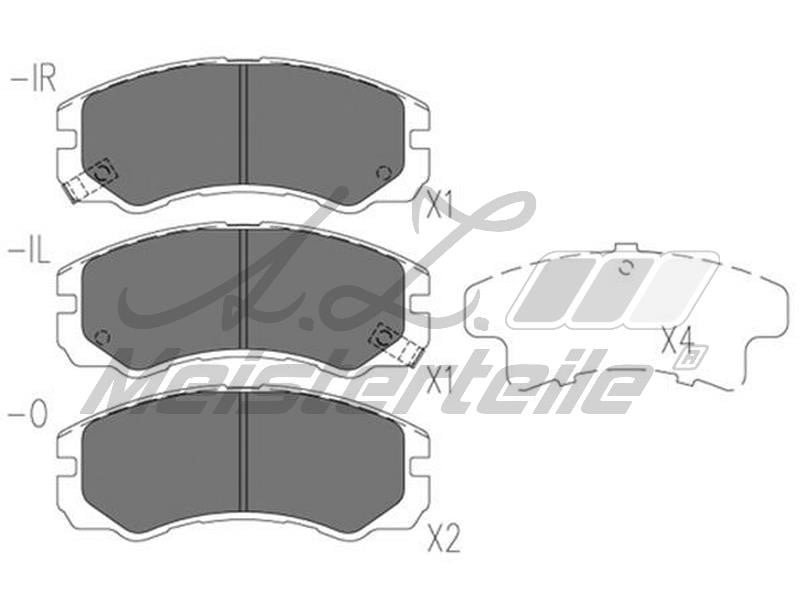 A.Z. Meisterteile AZMT-44-022-2272 Brake Pad Set, disc brake AZMT440222272