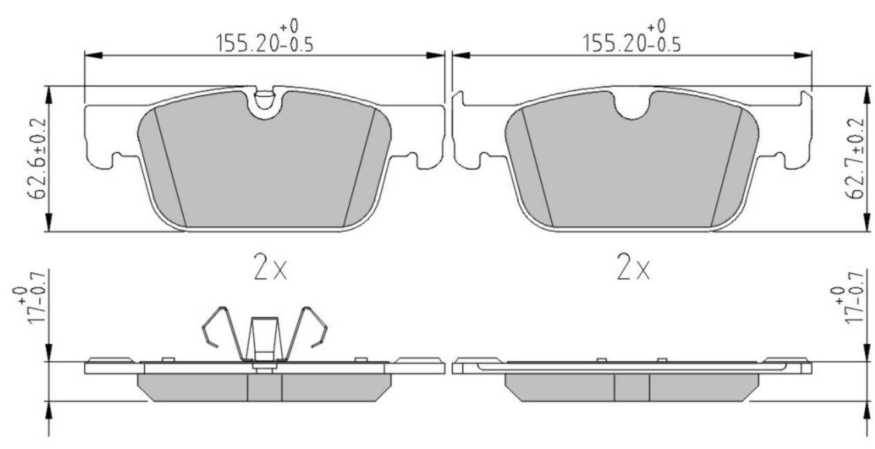 DB511393 Danblock Brake pad set