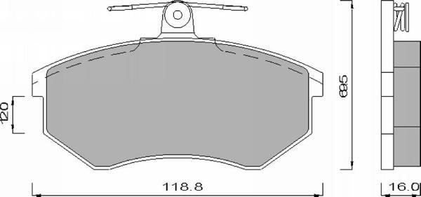 DB510158 Danblock Brake pad set