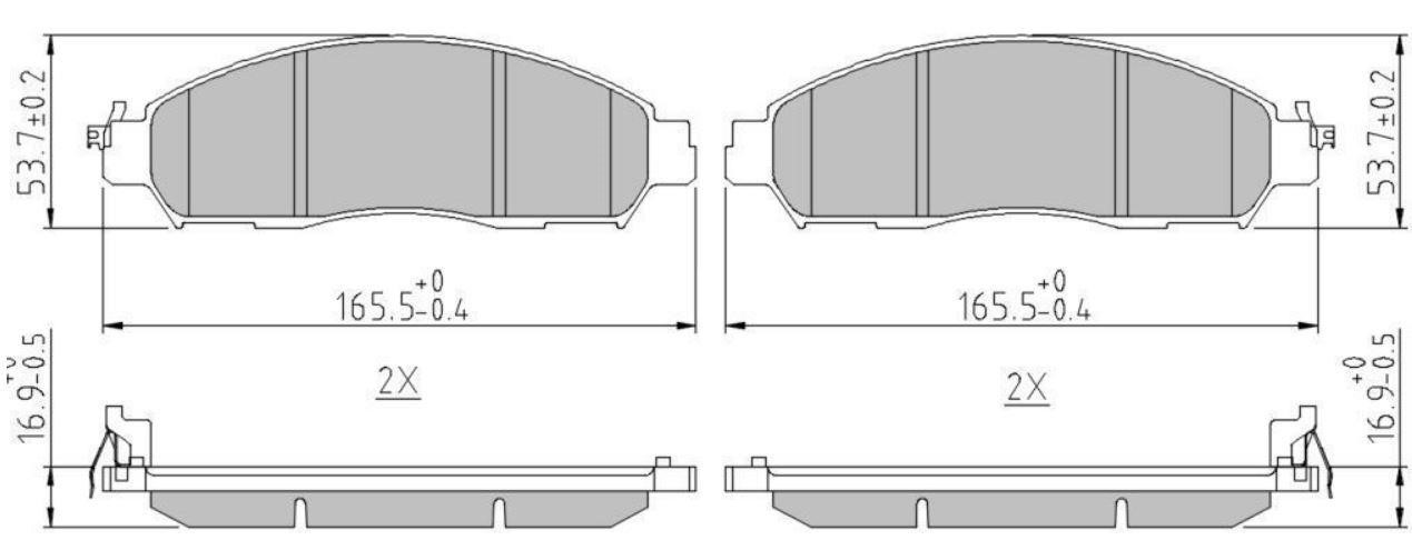 Brake pad kit Renault Alaskan: DB511430 Danblock Brake pad set