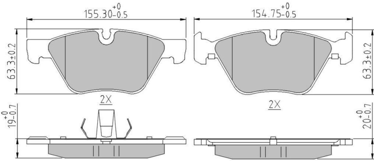 DB511497 Danblock Brake pad set