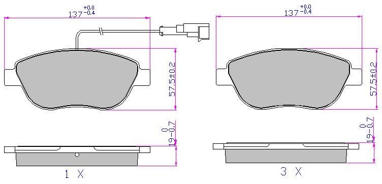 DB510205 Danblock Brake pad set