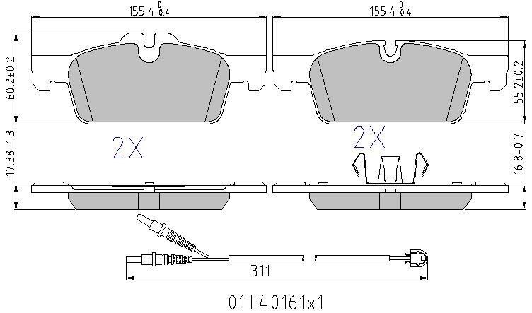DB510927 Danblock Brake pad set