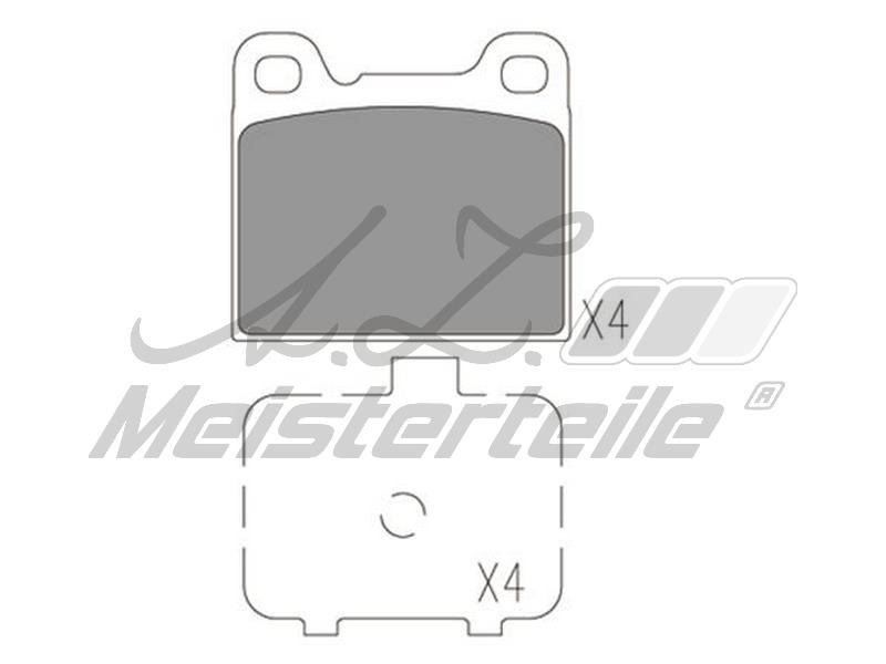 A.Z. Meisterteile AZMT-44-022-1586 Brake Pad Set, disc brake AZMT440221586