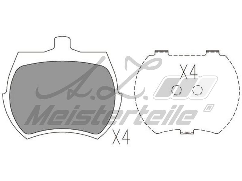 A.Z. Meisterteile AZMT-44-022-1775 Brake Pad Set, disc brake AZMT440221775