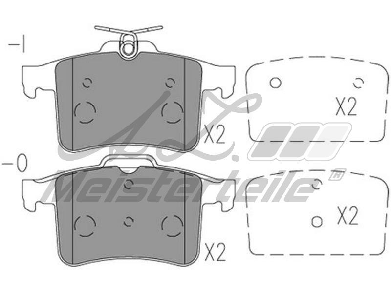 A.Z. Meisterteile AZMT-44-022-1923 Brake Pad Set, disc brake AZMT440221923
