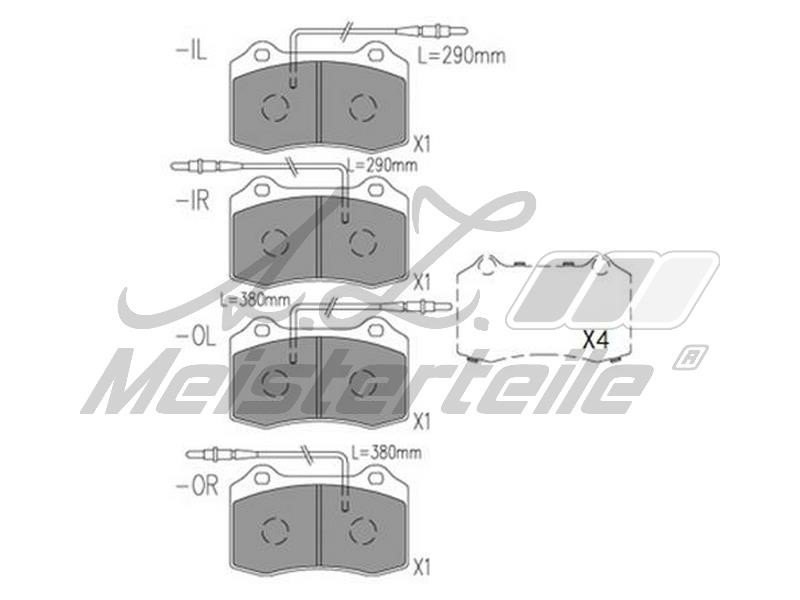 A.Z. Meisterteile AZMT-44-022-1717 Brake Pad Set, disc brake AZMT440221717