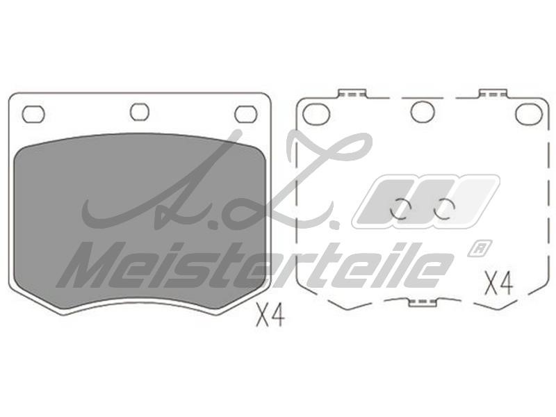 A.Z. Meisterteile AZMT-44-022-1796 Brake Pad Set, disc brake AZMT440221796