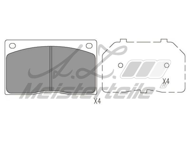 A.Z. Meisterteile AZMT-44-022-1833 Brake Pad Set, disc brake AZMT440221833