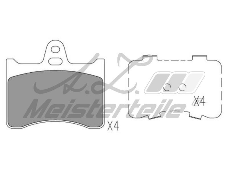 A.Z. Meisterteile AZMT-44-022-1712 Brake Pad Set, disc brake AZMT440221712