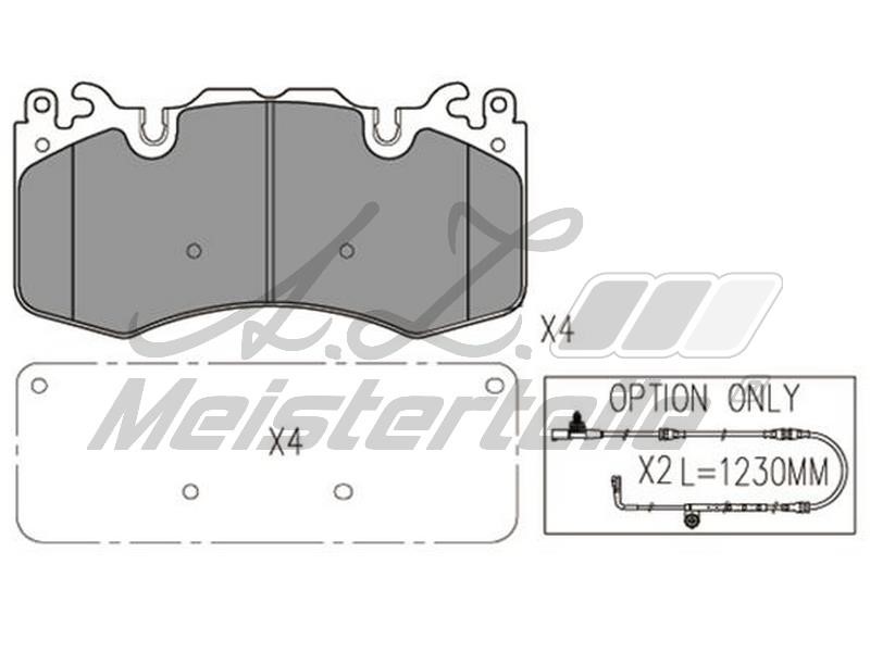 A.Z. Meisterteile AZMT-44-022-1736 Brake Pad Set, disc brake AZMT440221736