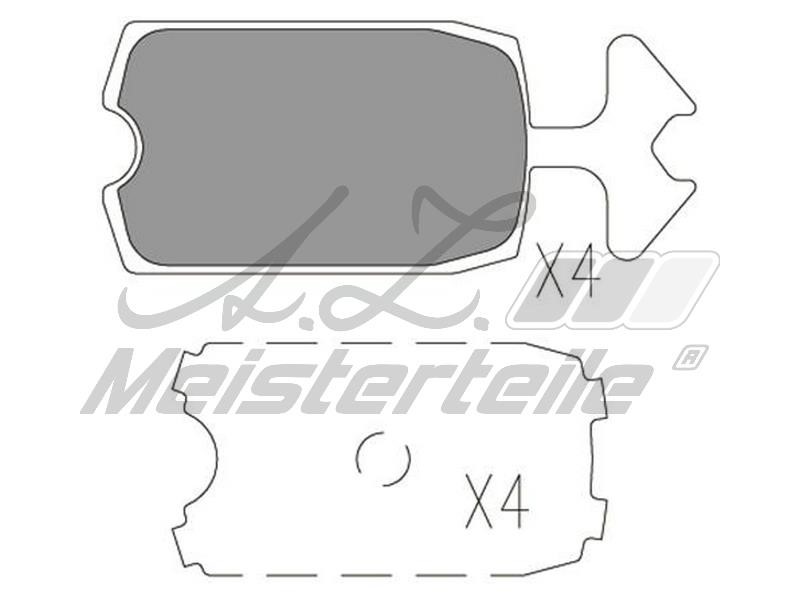 A.Z. Meisterteile AZMT-44-022-1818 Brake Pad Set, disc brake AZMT440221818
