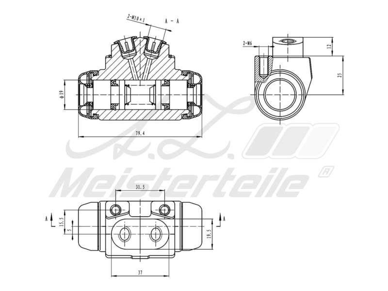 A.Z. Meisterteile AZMT-44-111-1134 Wheel Brake Cylinder AZMT441111134