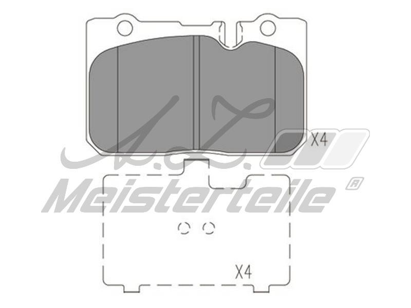 A.Z. Meisterteile AZMT-44-022-2280 Brake Pad Set, disc brake AZMT440222280