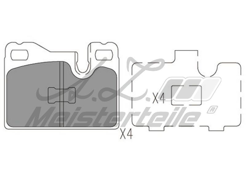 A.Z. Meisterteile AZMT-44-022-2258 Brake Pad Set, disc brake AZMT440222258