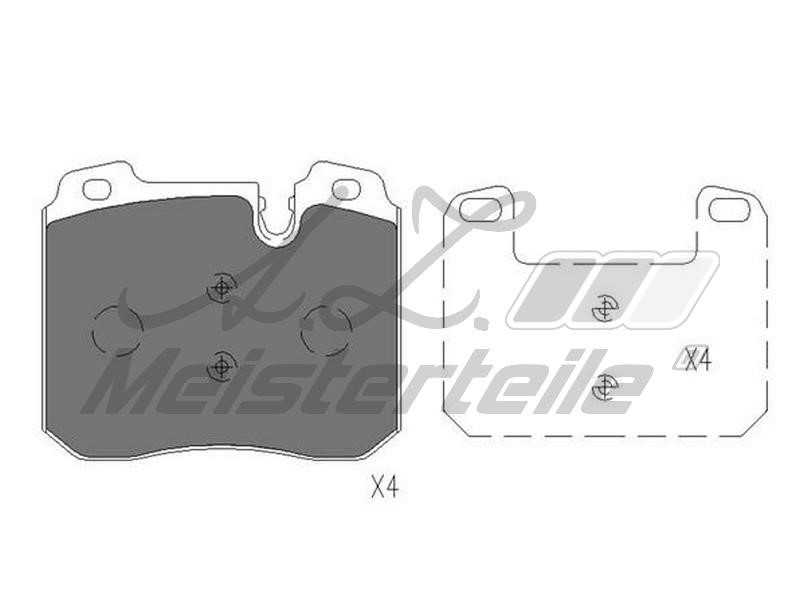 A.Z. Meisterteile AZMT-44-022-2141 Brake Pad Set, disc brake AZMT440222141
