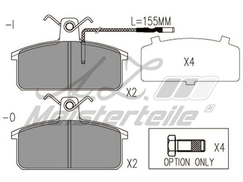 A.Z. Meisterteile AZMT-44-022-2341 Brake Pad Set, disc brake AZMT440222341