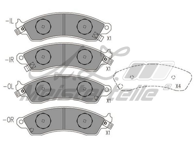 A.Z. Meisterteile AZMT-44-022-2041 Brake Pad Set, disc brake AZMT440222041