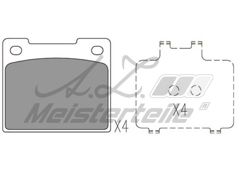 A.Z. Meisterteile AZMT-44-022-2374 Brake Pad Set, disc brake AZMT440222374