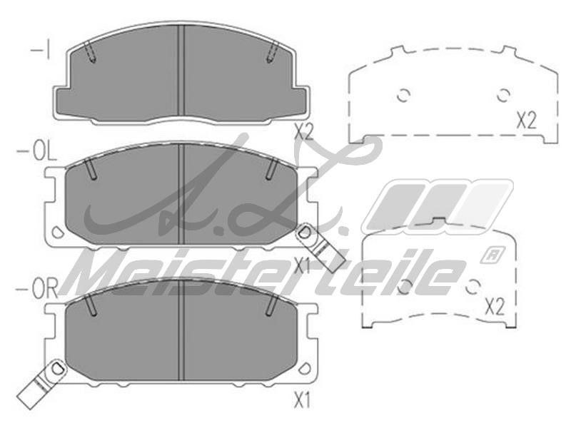 A.Z. Meisterteile AZMT-44-022-2265 Brake Pad Set, disc brake AZMT440222265