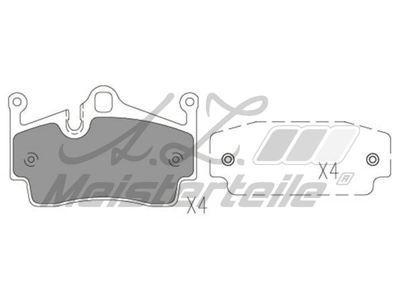 A.Z. Meisterteile AZMT-44-022-2055 Brake Pad Set, disc brake AZMT440222055