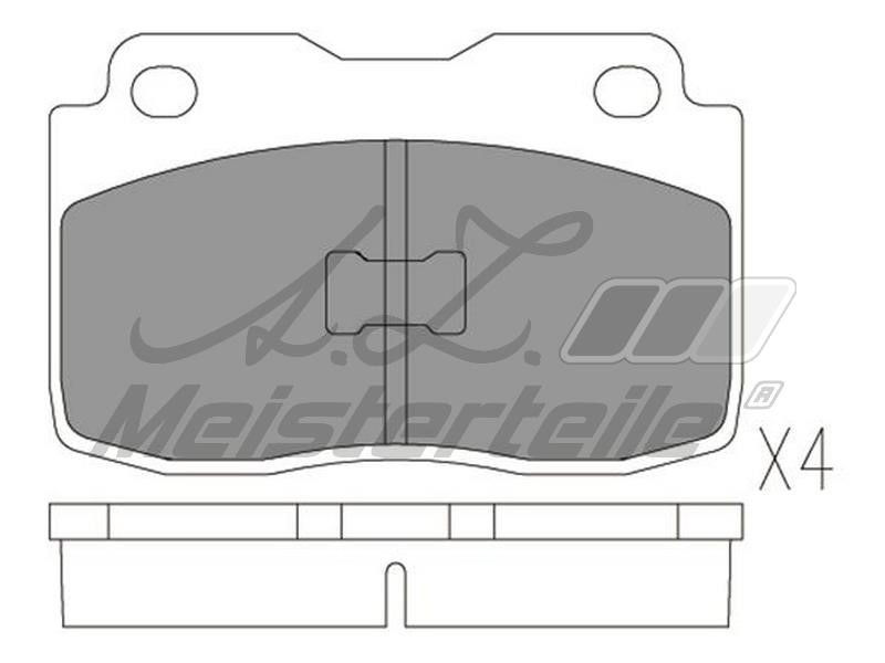A.Z. Meisterteile AZMT-44-022-2316 Brake Pad Set, disc brake AZMT440222316
