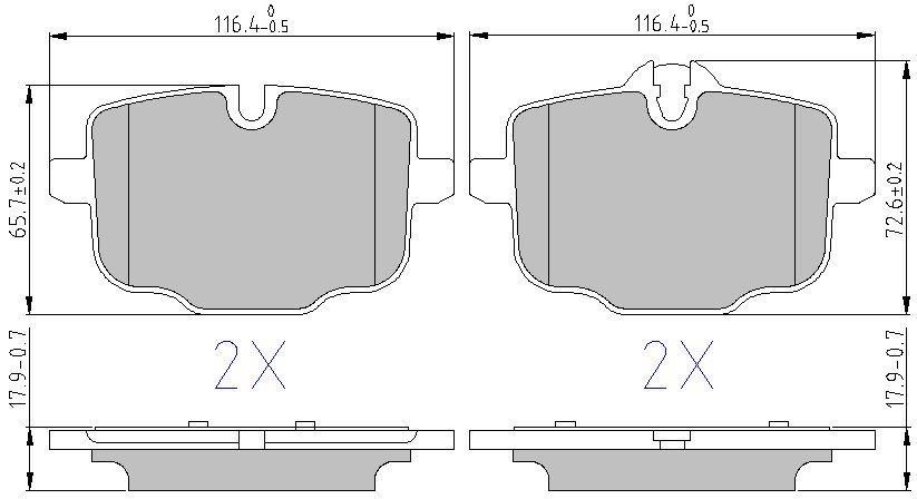 DB510803 Danblock Brake pad set