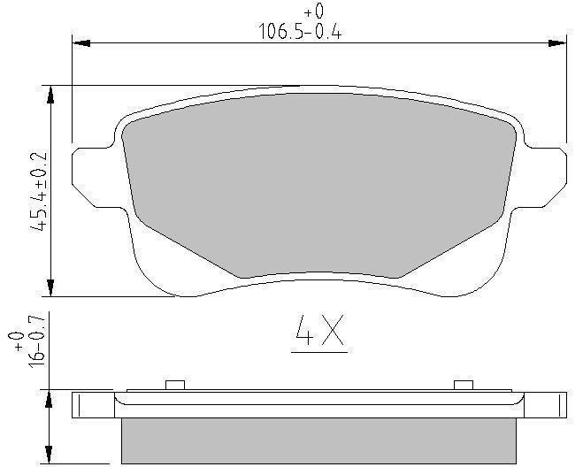 DB511198 Danblock Brake pad set