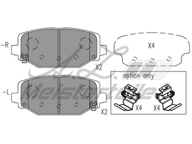 A.Z. Meisterteile AZMT-44-022-1750 Brake Pad Set, disc brake AZMT440221750