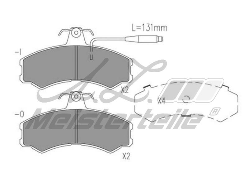 A.Z. Meisterteile AZMT-44-022-1613 Brake Pad Set, disc brake AZMT440221613
