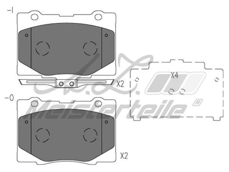 A.Z. Meisterteile AZMT-44-022-1855 Brake Pad Set, disc brake AZMT440221855
