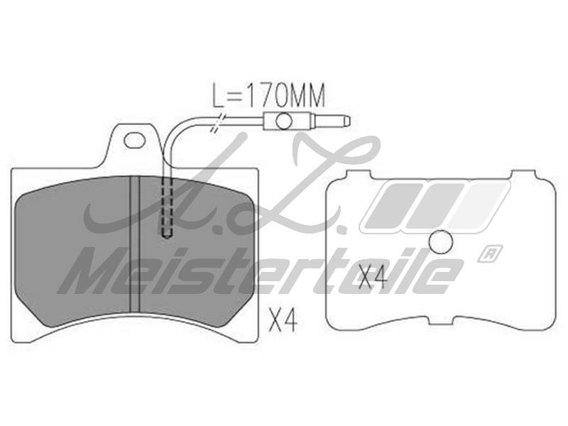 A.Z. Meisterteile AZMT-44-022-1861 Brake Pad Set, disc brake AZMT440221861