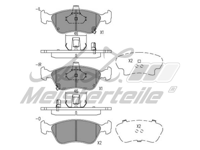 A.Z. Meisterteile AZMT-44-022-1575 Brake Pad Set, disc brake AZMT440221575