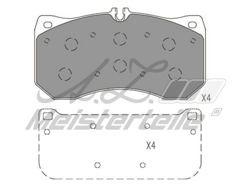 A.Z. Meisterteile AZMT-44-022-2657 Brake Pad Set, disc brake AZMT440222657
