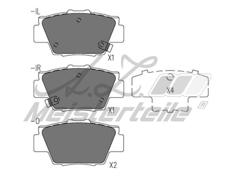 A.Z. Meisterteile AZMT-44-022-2250 Brake Pad Set, disc brake AZMT440222250