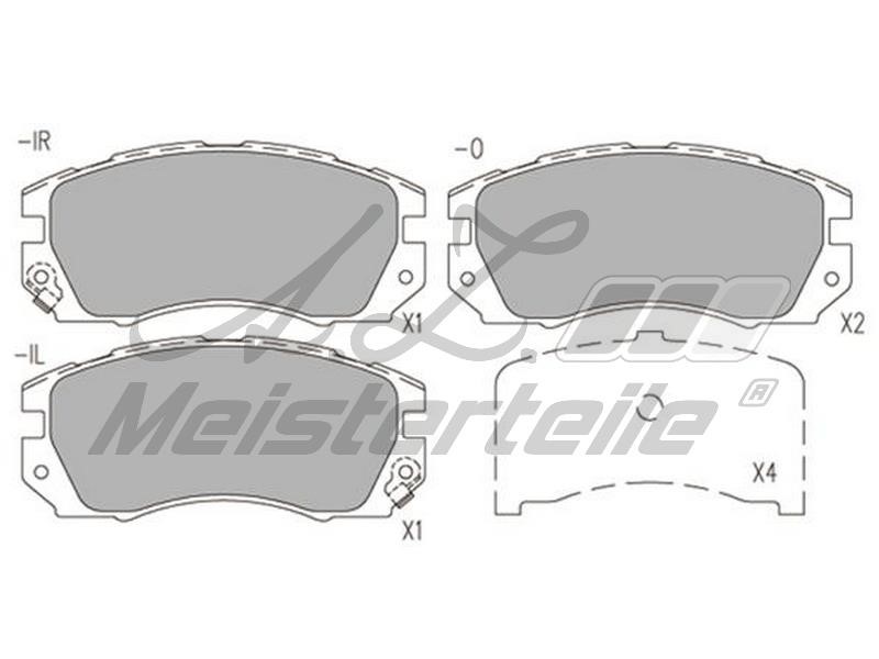 A.Z. Meisterteile AZMT-44-022-2142 Brake Pad Set, disc brake AZMT440222142