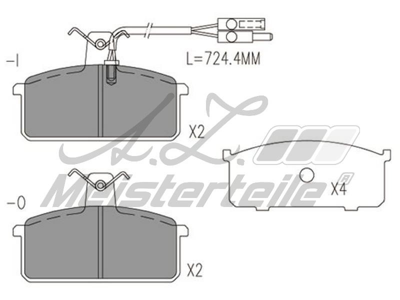 A.Z. Meisterteile AZMT-44-022-2337 Brake Pad Set, disc brake AZMT440222337