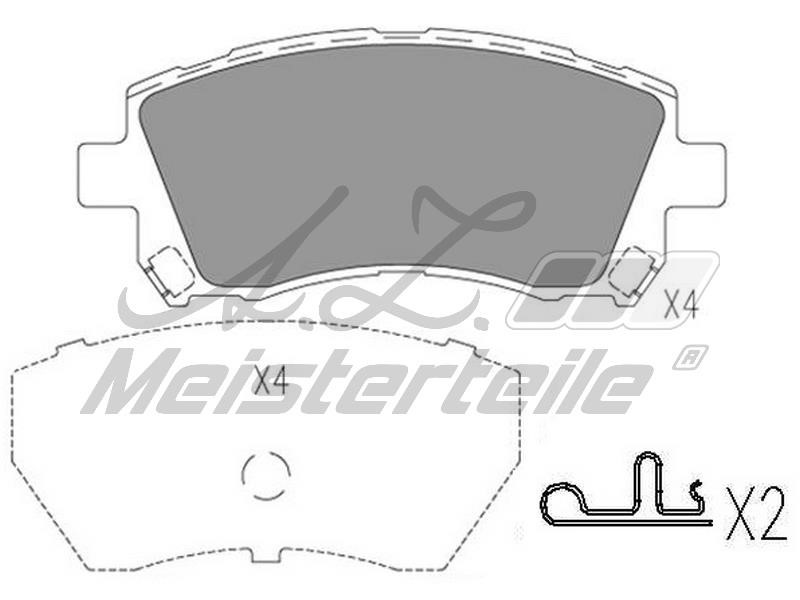 A.Z. Meisterteile AZMT-44-022-2277 Brake Pad Set, disc brake AZMT440222277